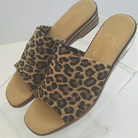 Onex Shoes - Vintage ONEX CHEETAH SLIDES 5 MADE IN USA